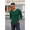 image:imageCOOFANDY Mens Wool Blend V Neck Sweater Long Sleeve Knit PulloverGreen
