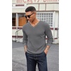 image:imageCOOFANDY Mens Wool Blend V Neck Sweater Long Sleeve Knit PulloverGrey