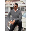 image:imageCOOFANDY Mens Wool Blend V Neck Sweater Long Sleeve Knit PulloverGrey
