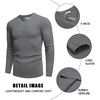 image:imageCOOFANDY Mens Wool Blend V Neck Sweater Long Sleeve Knit PulloverGrey