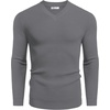 image:imageCOOFANDY Mens Wool Blend V Neck Sweater Long Sleeve Knit PulloverGrey