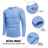 image:imageCOOFANDY Mens Wool Blend V Neck Sweater Long Sleeve Knit PulloverLight Blue