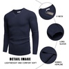 image:imageCOOFANDY Mens Wool Blend V Neck Sweater Long Sleeve Knit PulloverNavy Blue