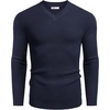 image:imageCOOFANDY Mens Wool Blend V Neck Sweater Long Sleeve Knit PulloverNavy Blue