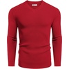 image:imageCOOFANDY Mens Wool Blend V Neck Sweater Long Sleeve Knit PulloverRed