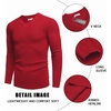 image:imageCOOFANDY Mens Wool Blend V Neck Sweater Long Sleeve Knit PulloverRed