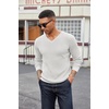 image:imageCOOFANDY Mens Wool Blend V Neck Sweater Long Sleeve Knit PulloverWhite