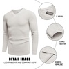 image:imageCOOFANDY Mens Wool Blend V Neck Sweater Long Sleeve Knit PulloverWhite