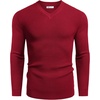 image:imageCOOFANDY Mens Wool Blend V Neck Sweater Long Sleeve Knit PulloverWine Red