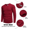 image:imageCOOFANDY Mens Wool Blend V Neck Sweater Long Sleeve Knit PulloverWine Red