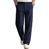 image:imageCOOFANDY Mens Khaki Pants Relaxed Fit Stretch Chinos Straight Dress SlacksNavy Blue