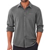 image:imageCOOFANDY Mens Long Sleeve Wrinkle Free Shirts Casual Button Down Stretch Dress Shirt with PocketGrey