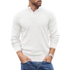 image:imageCOOFANDY Mens Sweater Long Sleeve Henley Quarter Button Dress SweaterssWhite