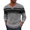 image:imageCOOFANDY Mens Wool Blend V Neck Sweater Long Sleeve Knit PulloverBlack  Heather Grey
