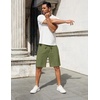 image:imageCOOFANDY Mens 7 inch Casual Shorts Drawstring Waist Lightweight Quick Dry Summer Beach Board Shorts with PocketsArmy Green