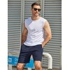 image:imageCOOFANDY Mens Sweat Shorts 7 Inch Athletic Workout Shorts 2 Pack Casual Lounge Joggers Short Pants with Pockets2 Packnavy Bluedark Grey