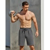 image:imageCOOFANDY Mens Sweat Shorts 7 Inch Athletic Workout Shorts 2 Pack Casual Lounge Joggers Short Pants with Pockets2 Packnavy Bluedark Grey