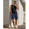 image:imageCOOFANDY Mens Sweat Shorts 7 Inch Athletic Workout Shorts 2 Pack Casual Lounge Joggers Short Pants with Pockets2 Packnavy Bluedark Grey