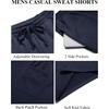 image:imageCOOFANDY Mens Sweat Shorts 7 Inch Athletic Workout Shorts 2 Pack Casual Lounge Joggers Short Pants with Pockets2 Packnavy Bluedark Grey