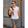 image:imageCOOFANDY Mens Sweat Shorts 7 Inch Athletic Workout Shorts 2 Pack Casual Lounge Joggers Short Pants with Pockets2 Packnavy Bluedark Grey
