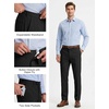 image:imageCOOFANDY Mens Regular Fit Dress Pants Flat Front Stretch Suit PantsBlack