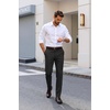image:imageCOOFANDY Mens Regular Fit Dress Pants Flat Front Stretch Suit PantsBlack