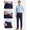 image:imageCOOFANDY Mens Regular Fit Dress Pants Flat Front Stretch Suit PantsDark Blue