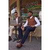 image:imageCOOFANDY Mens Regular Fit Dress Pants Flat Front Stretch Suit PantsDark Blue