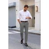 image:imageCOOFANDY Mens Regular Fit Dress Pants Flat Front Stretch Suit PantsDark Gray