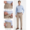 image:imageCOOFANDY Mens Regular Fit Dress Pants Flat Front Stretch Suit PantsKhaki