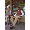 image:imageCOOFANDY Mens Regular Fit Dress Pants Flat Front Stretch Suit PantsKhaki