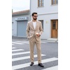 image:imageCOOFANDY Mens Regular Fit Dress Pants Flat Front Stretch Suit PantsKhaki