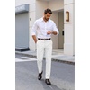 image:imageCOOFANDY Mens Regular Fit Dress Pants Flat Front Stretch Suit PantsWhite