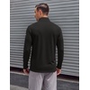 image:imageCOOFANDY Mens Quarter Zip Pullover UPF 50 Long Sleeve Athletic ShirtsBlack