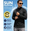 image:imageCOOFANDY Mens Quarter Zip Pullover UPF 50 Long Sleeve Athletic ShirtsBlack