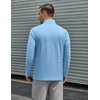 image:imageCOOFANDY Mens Quarter Zip Pullover UPF 50 Long Sleeve Athletic ShirtsBlue