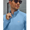 image:imageCOOFANDY Mens Quarter Zip Pullover UPF 50 Long Sleeve Athletic ShirtsBlue
