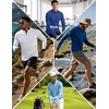 image:imageCOOFANDY Mens Quarter Zip Pullover UPF 50 Long Sleeve Athletic ShirtsBlue
