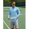 image:imageCOOFANDY Mens Quarter Zip Pullover UPF 50 Long Sleeve Athletic ShirtsBlue