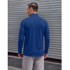 image:imageCOOFANDY Mens Quarter Zip Pullover UPF 50 Long Sleeve Athletic ShirtsDark Blue
