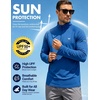 image:imageCOOFANDY Mens Quarter Zip Pullover UPF 50 Long Sleeve Athletic ShirtsDark Blue