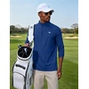 image:imageCOOFANDY Mens Quarter Zip Pullover UPF 50 Long Sleeve Athletic ShirtsDark Blue