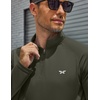 image:imageCOOFANDY Mens Quarter Zip Pullover UPF 50 Long Sleeve Athletic ShirtsDark Green