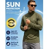 image:imageCOOFANDY Mens Quarter Zip Pullover UPF 50 Long Sleeve Athletic ShirtsDark Green