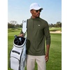 image:imageCOOFANDY Mens Quarter Zip Pullover UPF 50 Long Sleeve Athletic ShirtsDark Green