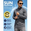 image:imageCOOFANDY Mens Quarter Zip Pullover UPF 50 Long Sleeve Athletic ShirtsDark Grey