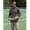 image:imageCOOFANDY Mens Quarter Zip Pullover UPF 50 Long Sleeve Athletic ShirtsDark Grey