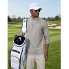 image:imageCOOFANDY Mens Quarter Zip Pullover UPF 50 Long Sleeve Athletic ShirtsLight Grey