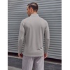 image:imageCOOFANDY Mens Quarter Zip Pullover UPF 50 Long Sleeve Athletic ShirtsLight Grey