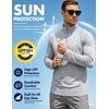 image:imageCOOFANDY Mens Quarter Zip Pullover UPF 50 Long Sleeve Athletic ShirtsLight Grey